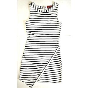 Saks Fifth Ave Striped Asymmetrical Sleeveless Dress